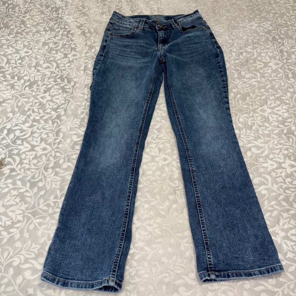 Maurices High Rise Curvy Bootcut Jeans Dark Wash Blue Size 2 Stretch (C34)